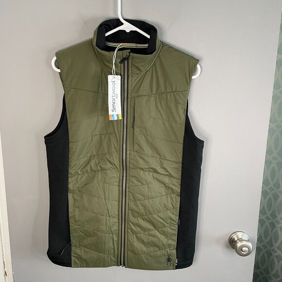 Smartwool Mens M Smartloft Vest Full Zip Green Breathable Wicking NWT - Picture 1 of 8